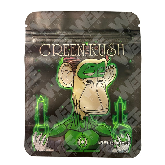 Green Kush 3.5G Mylar Bags