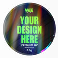 3.5g Circle Custom UV Sticker Mylar Bags | Custom Printed Mylar Bags